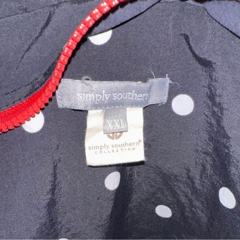Simply Southern Black and White Polka Dot Hoodie - Picture 3 of 3